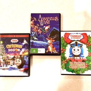 Thomas & Friends DVD Christmas Bundle + Annabelle’s Wish EUC